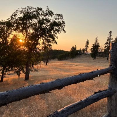 summer sunset over Grand Meadow at Great River, Oregon